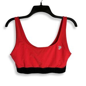 PINK Victoria's Secret Ultimate Sports‎ Bra Womens Large Workout Red Black Lined